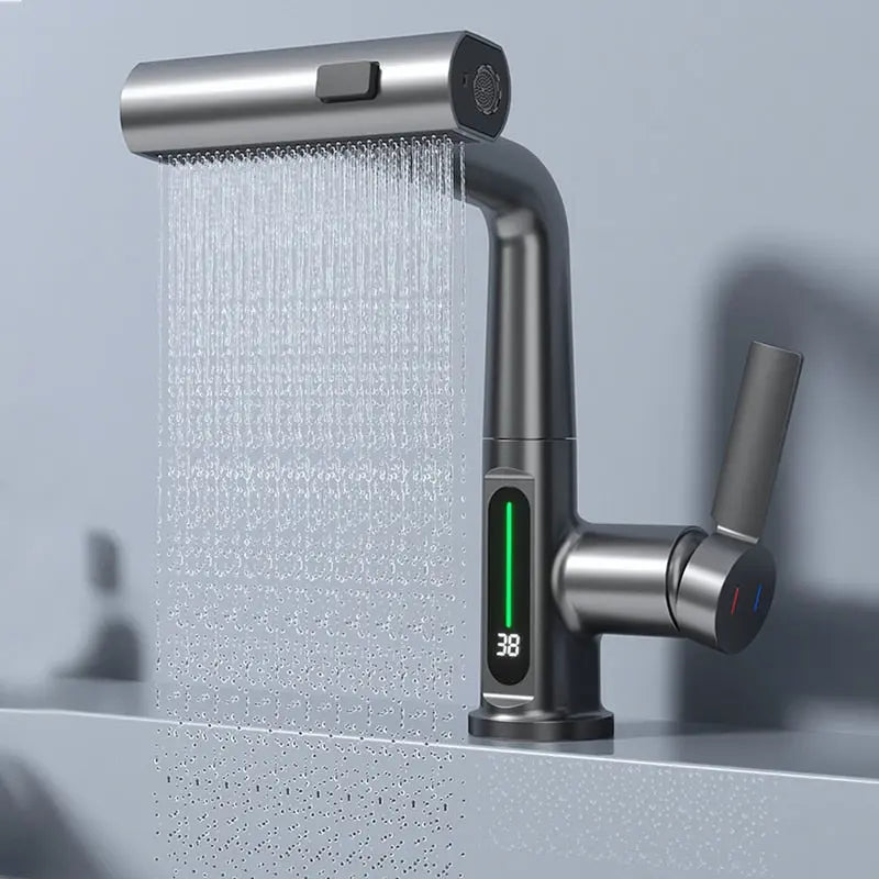Unique Design Digital Display Waterfall Basin faucet Vidar SPINGAR.COM