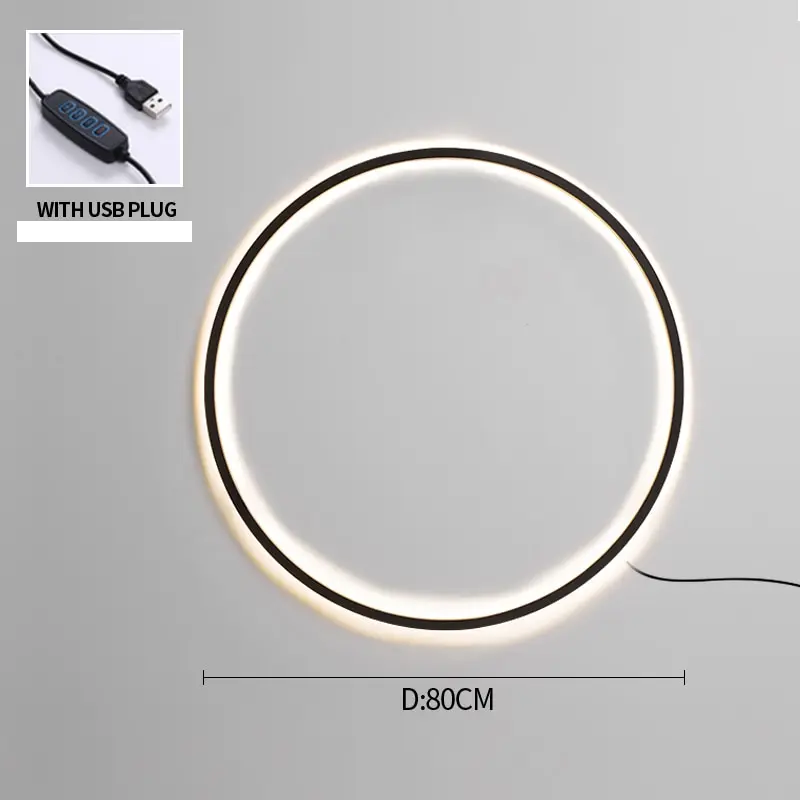 Modern Minimalist Ring LED Wall Lamp Luna SPINGAR.COM