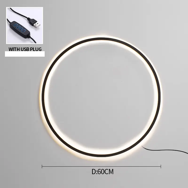 Modern Minimalist Ring LED Wall Lamp Luna SPINGAR.COM