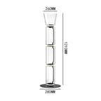 Postmodern Minimalist Transparent Glass Bamboo Design LED Floor Lamp Alma SPINGAR.COM