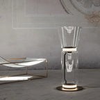 Postmodern Minimalist Transparent Glass Bamboo Design LED Floor Lamp Alma SPINGAR.COM
