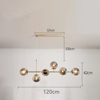 Modern Glass Ball LED  Island Pendant Lamp Natesa SPINGAR.COM
