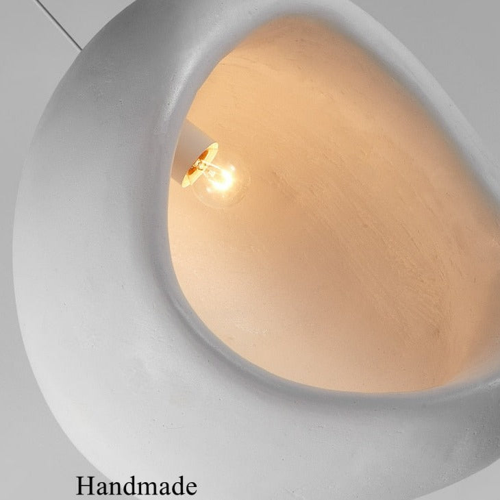 Handgefertigte Wabi Sabi Nestförmige LED-Pendelleuchte Shika