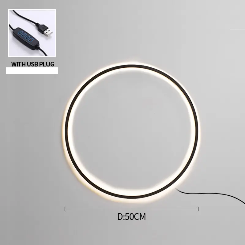 Modern Minimalist Ring LED Wall Lamp Luna SPINGAR.COM