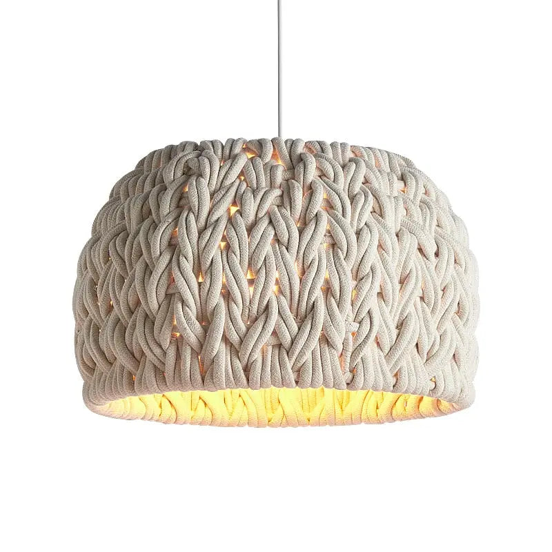 Unique Hand Knitted Rope Wabi Sabi LED Pendant Lamp Takara SPINGAR.COM
