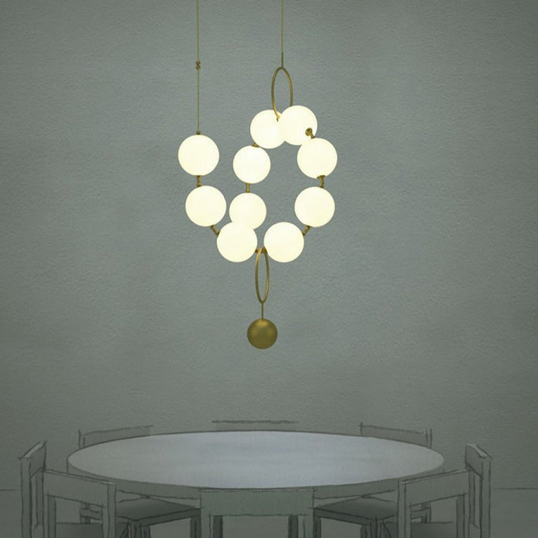 Modern Luxury Chain Shape LED Island Pendant Lamp Hermann