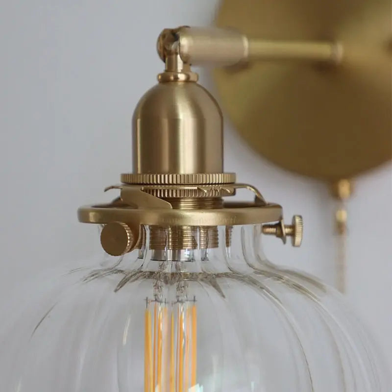 Pull Chain Glass Ball LED Wall Lamp Annbjørg SPINGAR.COM