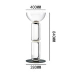 Postmodern Minimalist Transparent Glass Bamboo Design LED Floor Lamp Alma SPINGAR.COM