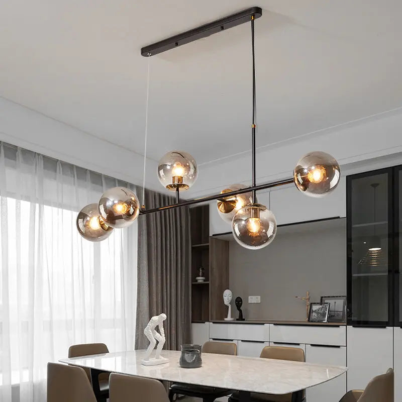 Modern Glass Ball LED  Island Pendant Lamp Natesa SPINGAR.COM