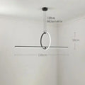 Post Modern Geometric Pattern LED Strip Kitchen Island Lamp Shelby SPINGAR.COM