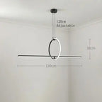 Post Modern Geometric Pattern LED Strip Kitchen Island Lamp Shelby SPINGAR.COM