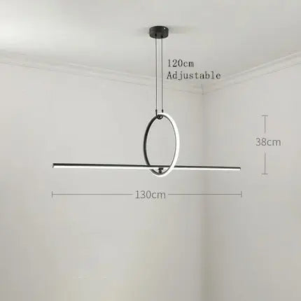 Post Modern Geometric Pattern LED Strip Kitchen Island Lamp Shelby SPINGAR.COM