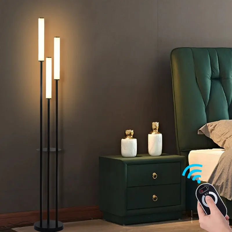Dimmable Floor lamp Haakon ( With Storage Shelf ) SPINGAR.COM