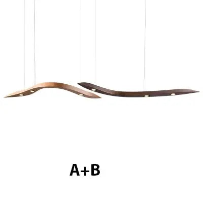 Solid Wood LED Island Pendant Lamp Paiman SPINGAR.COM