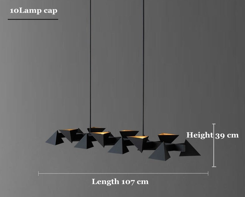 Modern Creative Design Geometric Metal Frame LED Kitchen Island/pendant lamp Thora