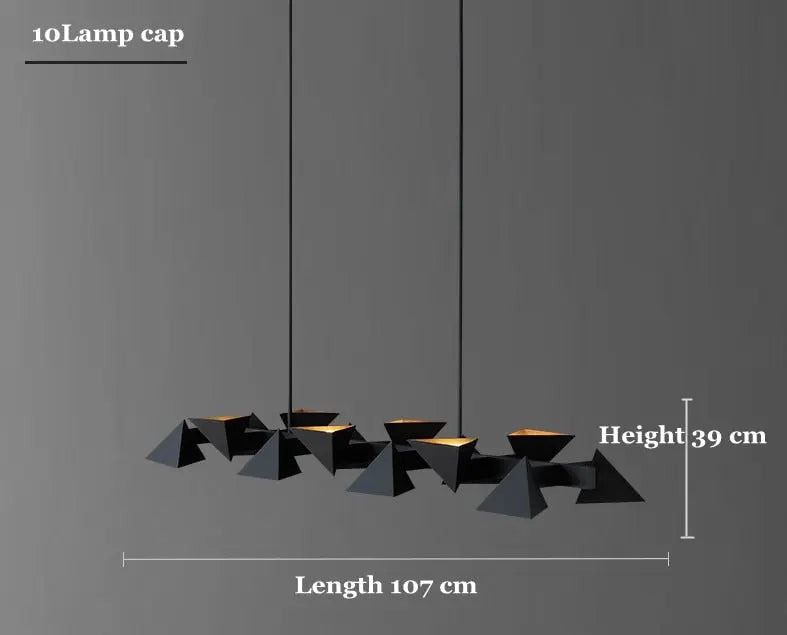 Modern Creative Design Geometric Metal Frame LED Kitchen Island/pendant lamp Thora SPINGAR.COM