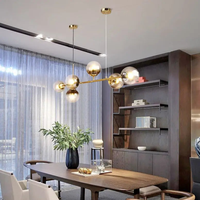 Modern Glass Ball LED  Island Pendant Lamp Natesa SPINGAR.COM