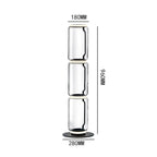 Postmodern Minimalist Transparent Glass Bamboo Design LED Floor Lamp Alma SPINGAR.COM
