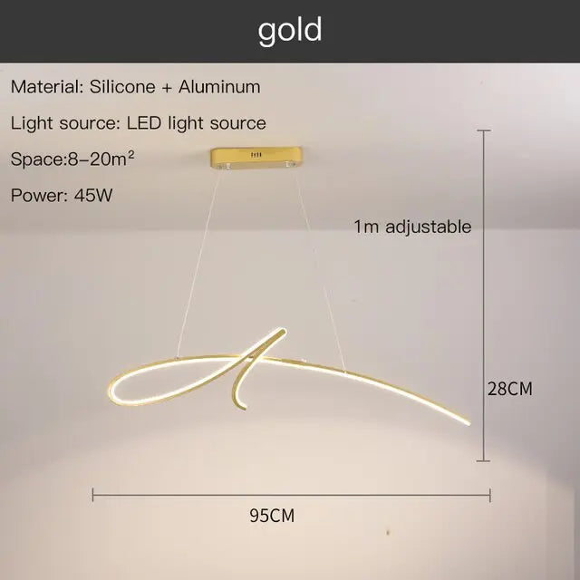 Modern Dining Table LED Island Pendant Lamp Nissa SPINGAR.COM