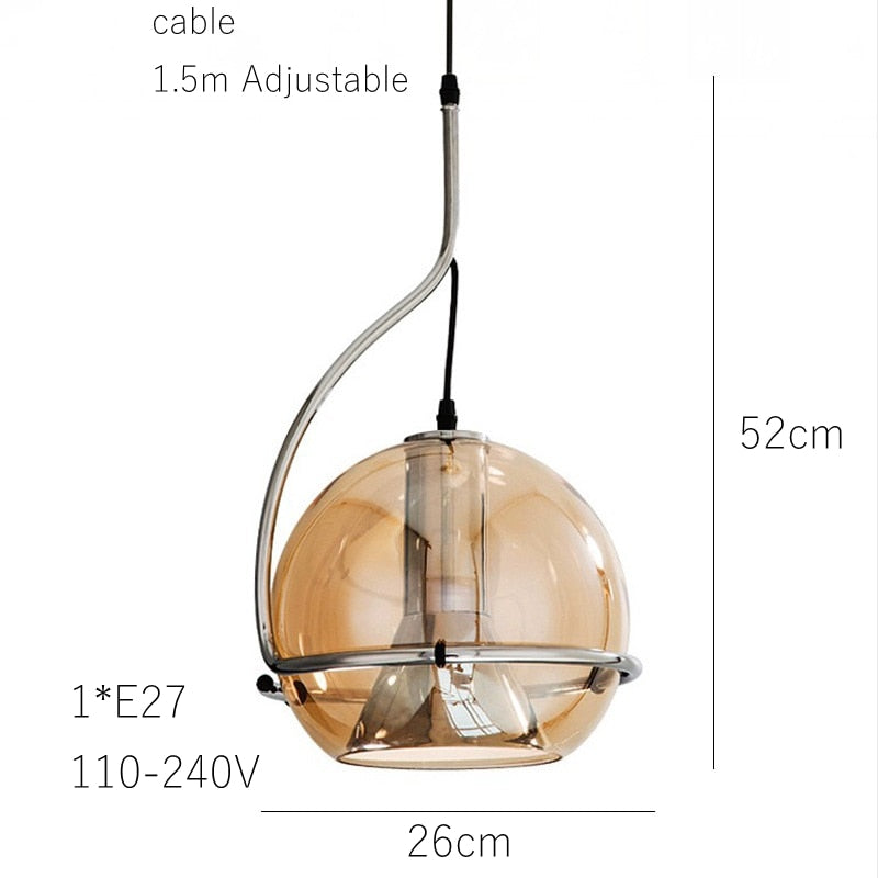 Modern/ Vintage Luxury Champagne Glass Pendant Lamp Ronnell