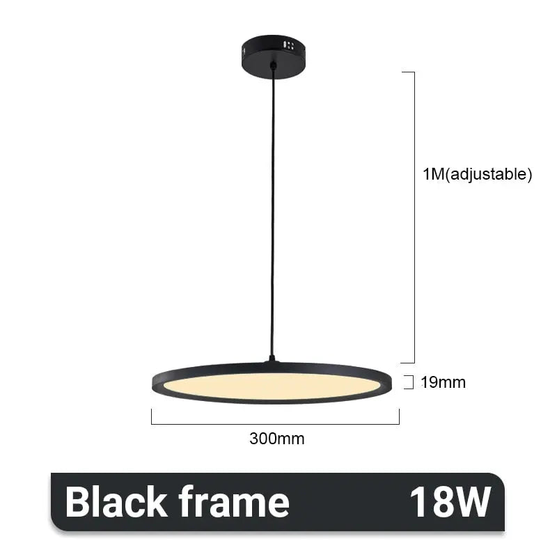 Dimmable Ultra-thin Alminium LED Pendant lamp Abelone SPINGAR.COM