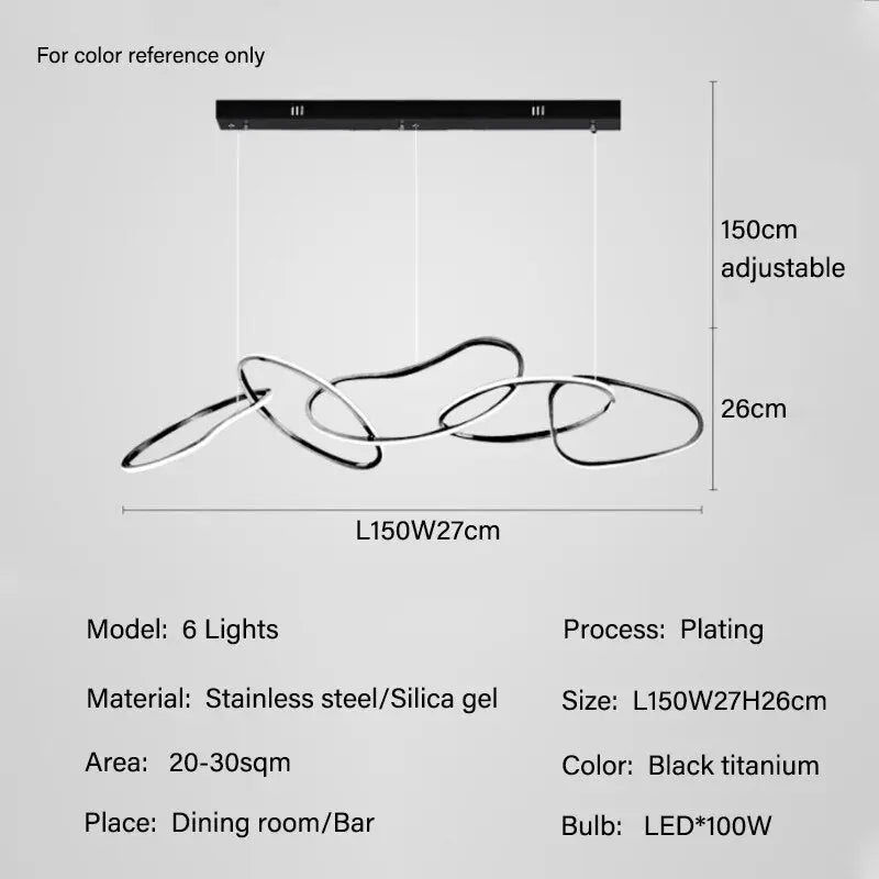 Modern Creative Circle LED Island Pendant Lamp Ashby SPINGAR.COM