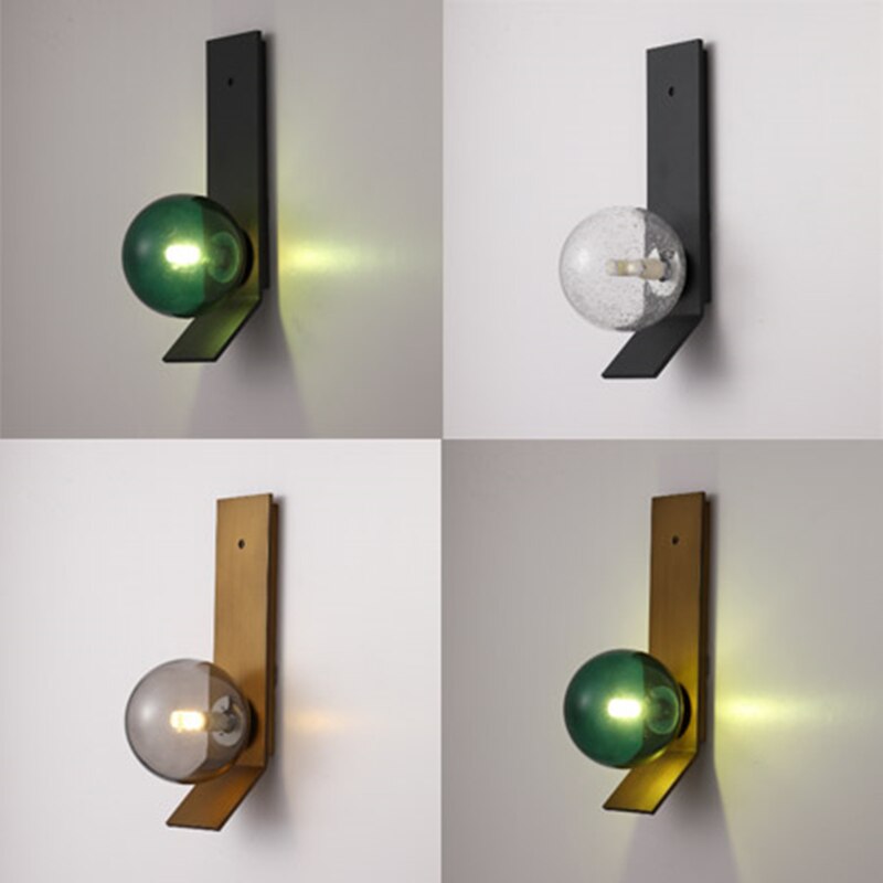 Moderne Glaskugel-LED-Wandleuchte Aksel