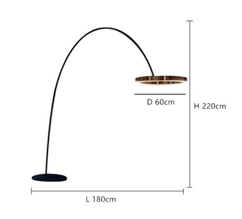 Modern Luxury Dimmable LED Ring Floor Lamp Alberte