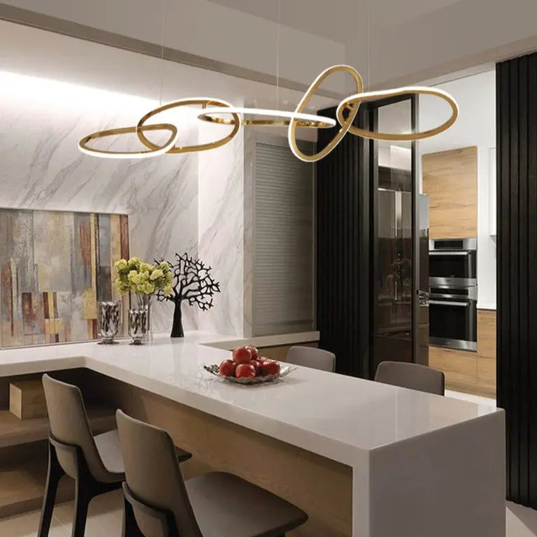 Modern Creative Circle LED Island Pendant Lamp Ashby SPINGAR.COM