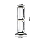 Postmodern Minimalist Transparent Glass Bamboo Design LED Floor Lamp Alma SPINGAR.COM