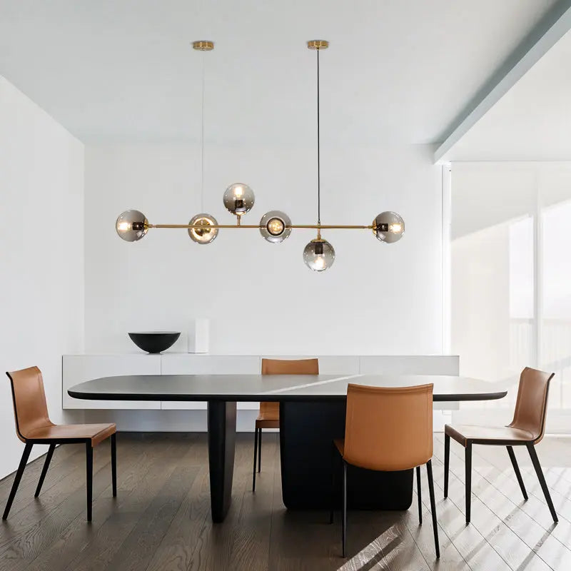 Modern Glass Ball LED  Island Pendant Lamp Natesa SPINGAR.COM