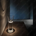 Postmodern Minimalist Transparent Glass Bamboo Design LED Floor Lamp Alma SPINGAR.COM