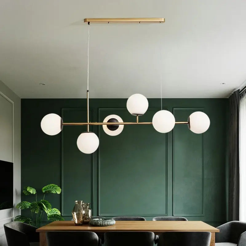Modern Glass Ball LED  Island Pendant Lamp Natesa SPINGAR.COM