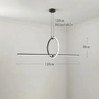 Post Modern Geometric Pattern LED Strip Kitchen Island Lamp Shelby SPINGAR.COM