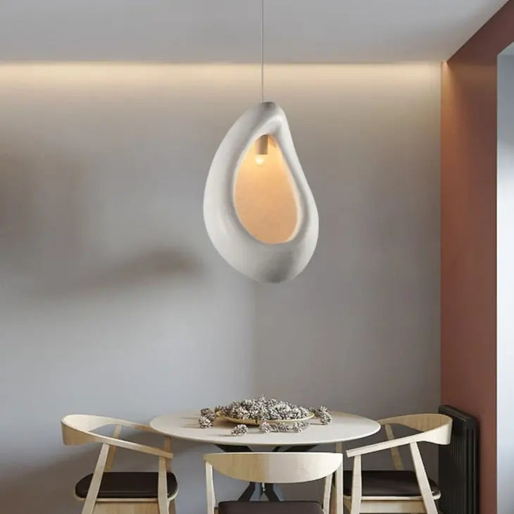 Handmade Nest Shaped Japanese Wabi Sabi LED Pendant Lamp Shika SPINGAR.COM