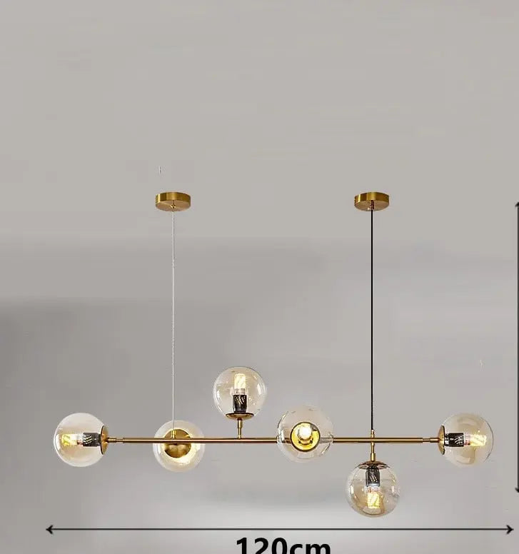 Modern Glass Ball LED  Island Pendant Lamp Natesa SPINGAR.COM