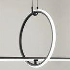 Post Modern Geometric Pattern LED Strip Kitchen Island Lamp Shelby SPINGAR.COM