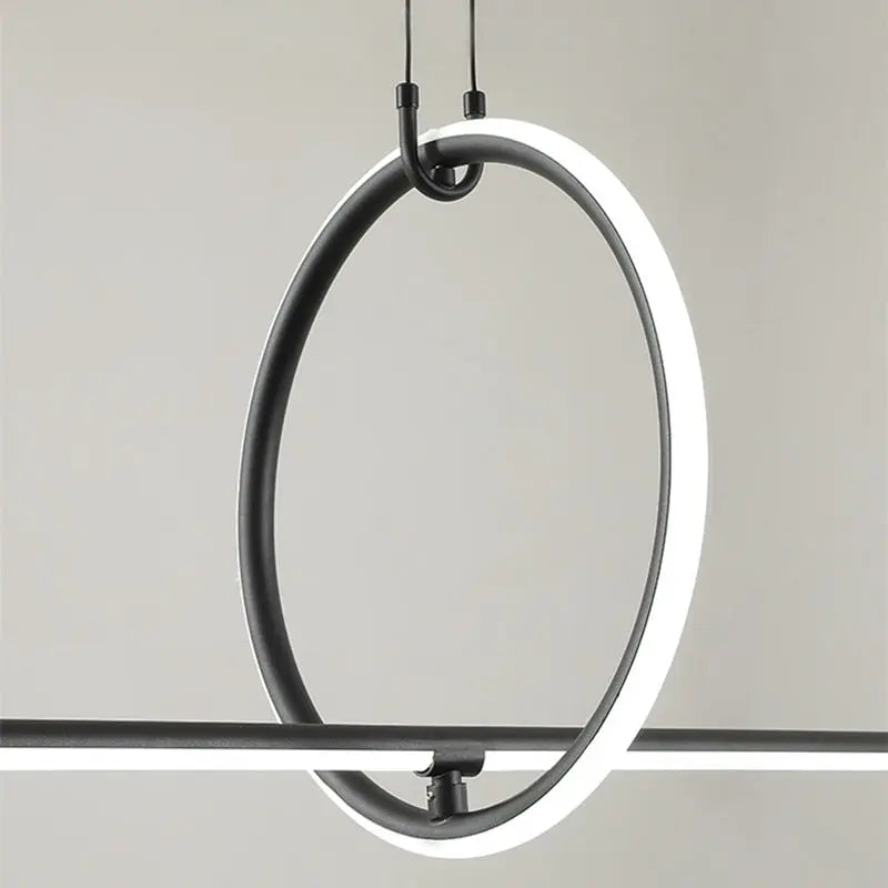 Post Modern Geometric Pattern LED Strip Kitchen Island Lamp Shelby SPINGAR.COM