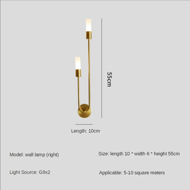 Moderne LED-Wandleuchte Rakel