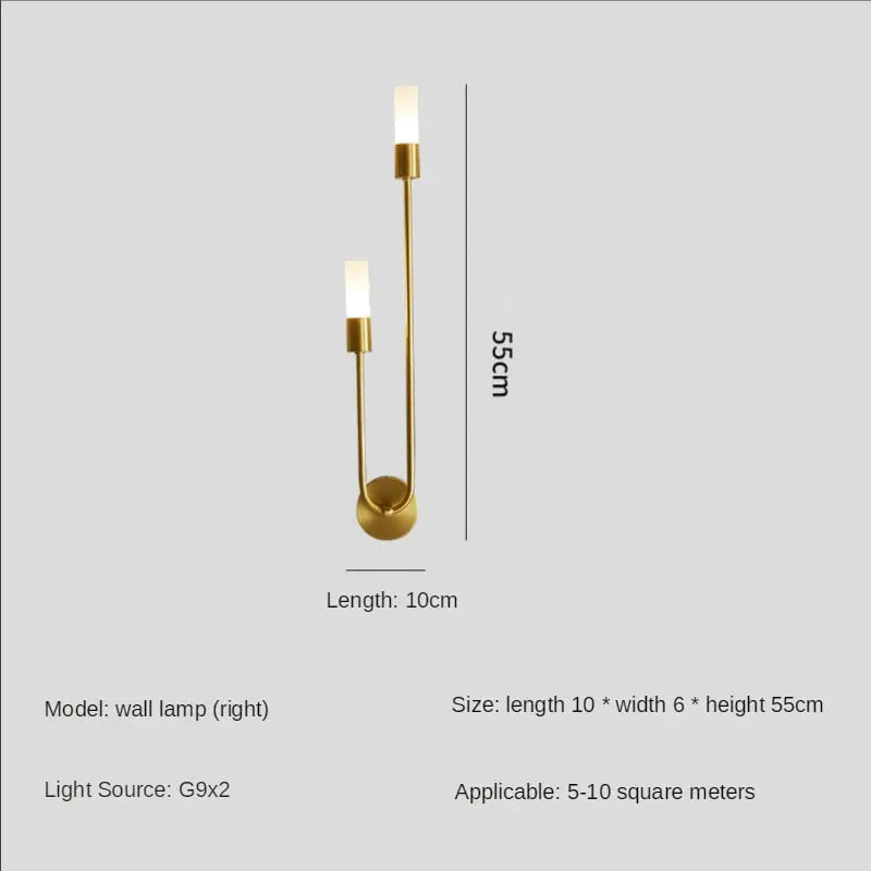 Postmodern LED Copper Wall Lamp Rakel SPINGAR.COM