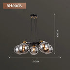 Post Modern Luxury Grey Glass Pendant/Kitchen Island Lamp Clemens SPINGAR.COM