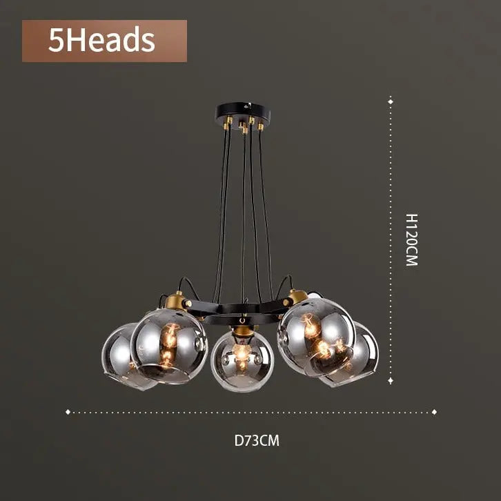 Post Modern Luxury Grey Glass Pendant/Kitchen Island Lamp Clemens SPINGAR.COM