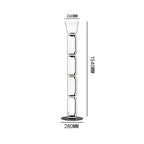 Postmodern Minimalist Transparent Glass Bamboo Design LED Floor Lamp Alma SPINGAR.COM