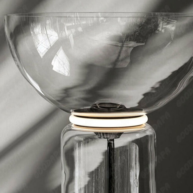 Postmodern Minimalist Transparent Glass Bamboo Design LED Floor Lamp Alma