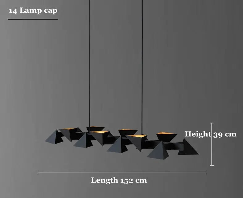 Modern Creative Design Geometric Metal Frame LED Kitchen Island/pendant lamp Thora SPINGAR.COM