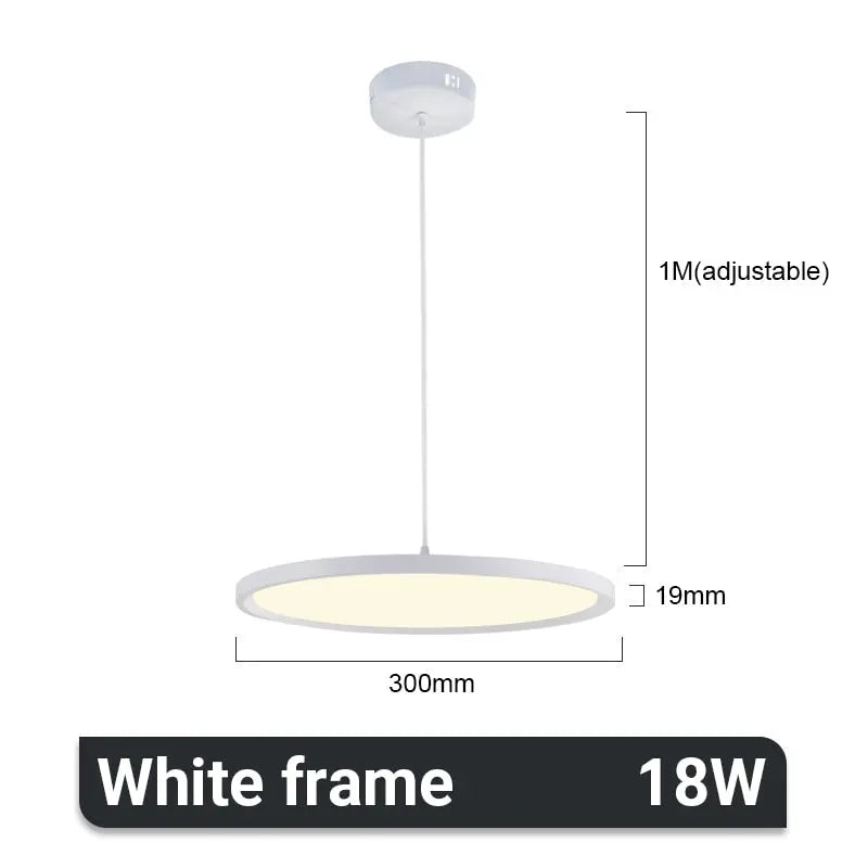 Dimmable Ultra-thin Alminium LED Pendant lamp Abelone SPINGAR.COM