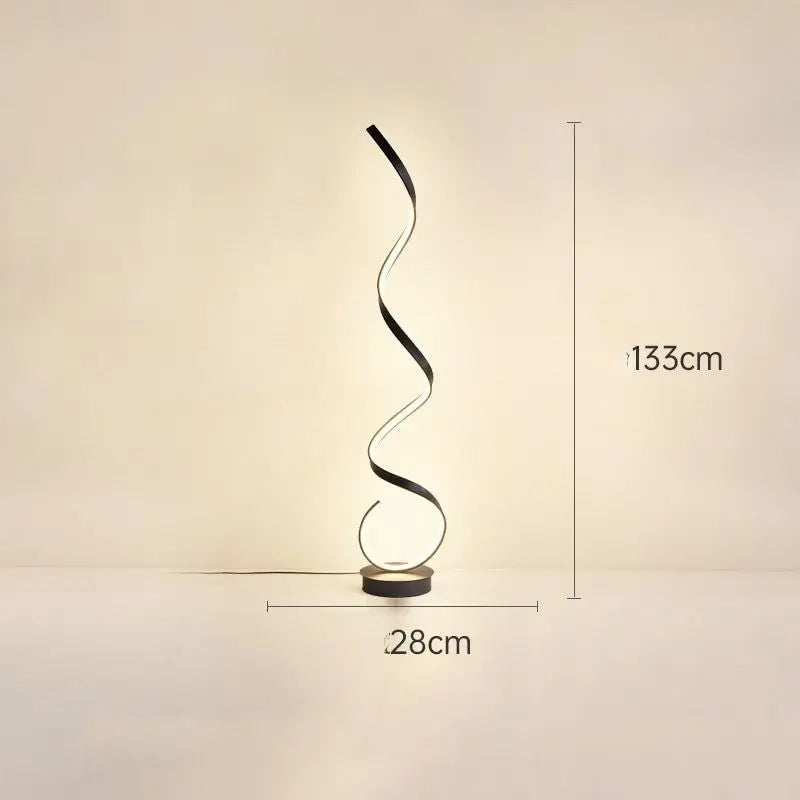 Postmodern Luxury Spiral-shaped LED floor lamp Aina SPINGAR.COM