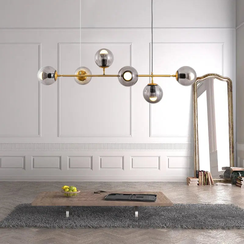 Modern Glass Ball LED  Island Pendant Lamp Natesa SPINGAR.COM