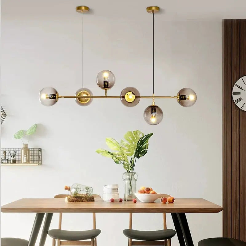 Modern Glass Ball LED  Island Pendant Lamp Natesa SPINGAR.COM