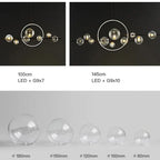 New Design Nordic Glass Bubble LED Island Pendant Lamp Sandro SPINGAR.COM